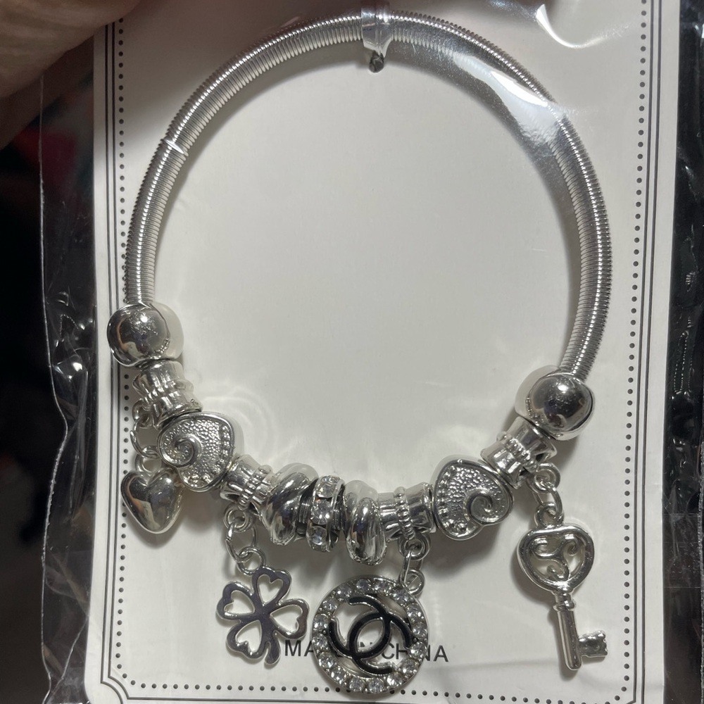 CC bracelet sliver tone